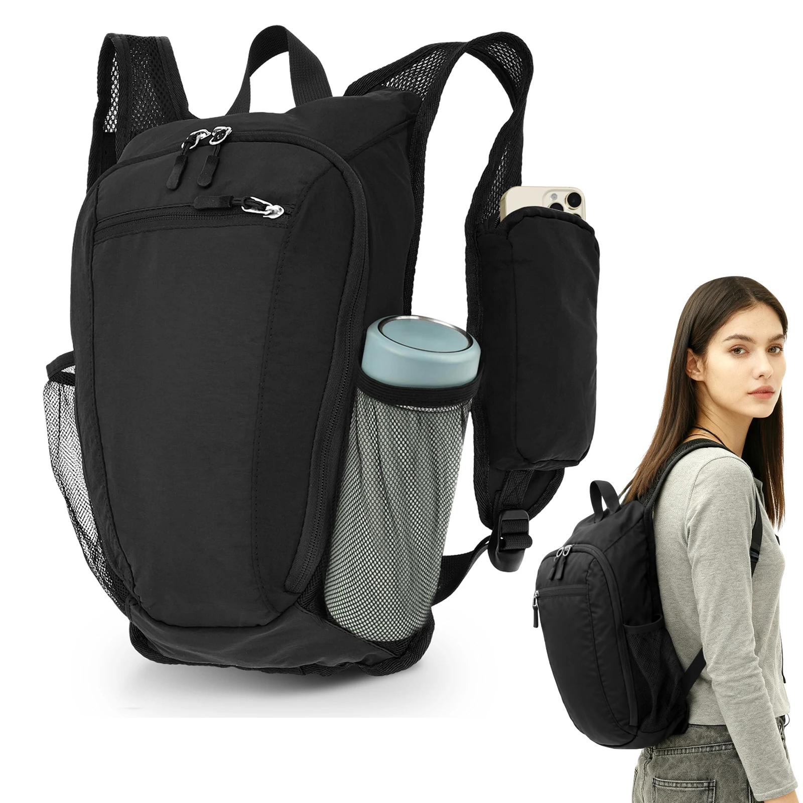 Foldable Backpack Small - 10L kleiner Wanderrucksack für Reisen, mit